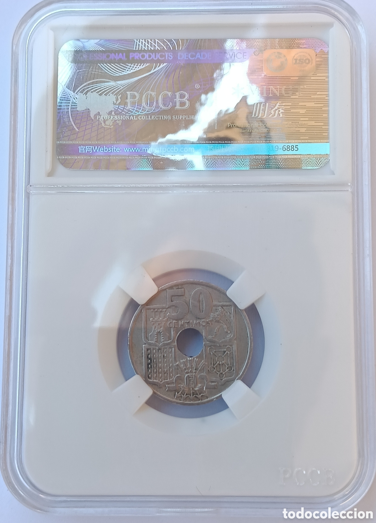 Monedas con errores: 50 c&eacute;ntimos PTS 1949*19-51.error variante flechas invertidas Estado Espa&ntilde;ol