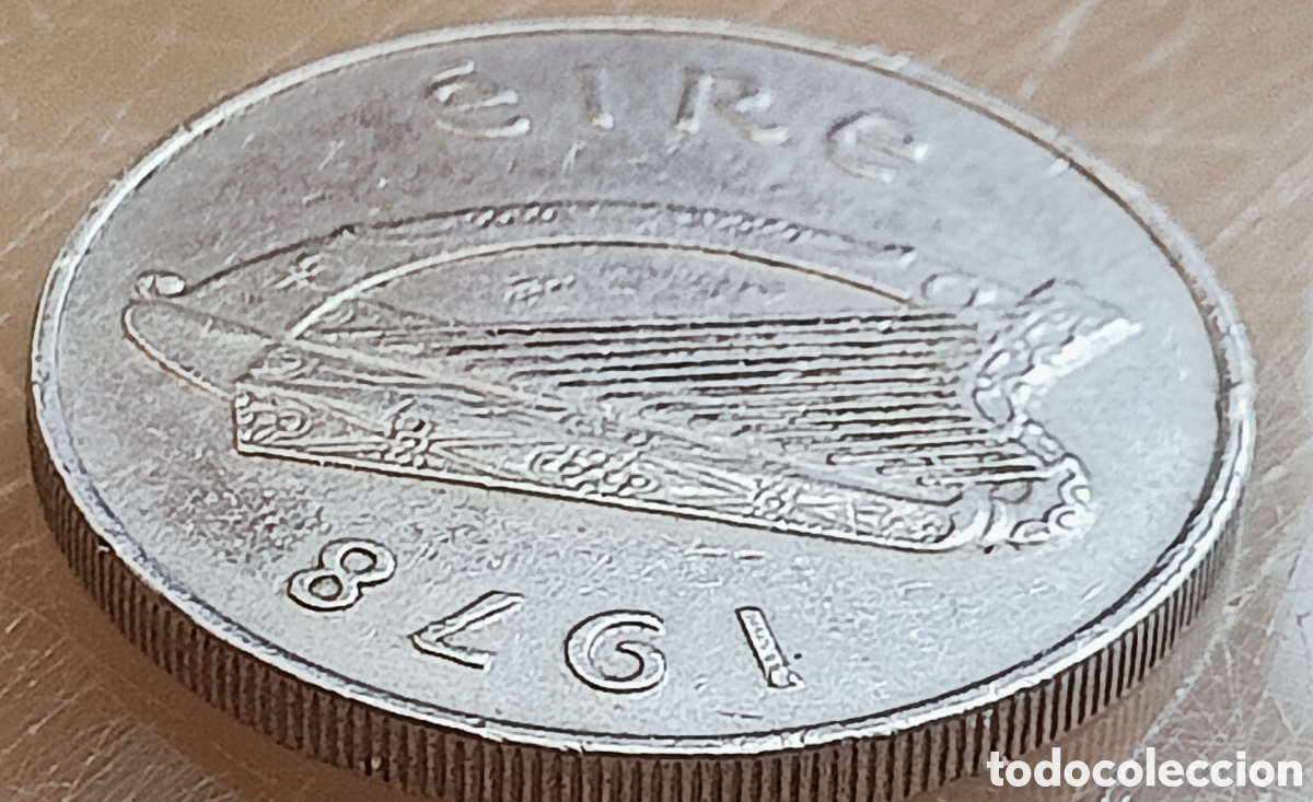Monedas con errores: Moneda Irlanda (1978) Error Combinado - Foto 25