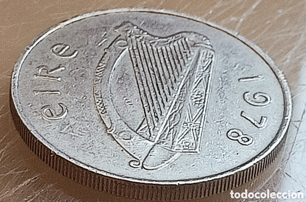 Monedas con errores: Moneda Irlanda (1978) Error Combinado - Foto 26