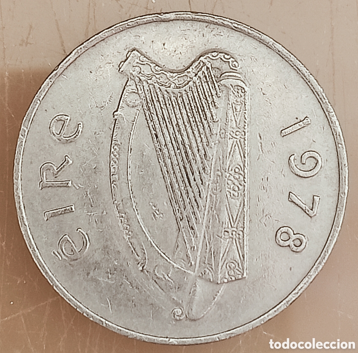 Monedas con errores: Moneda Irlanda (1978) Error Combinado - Foto 1