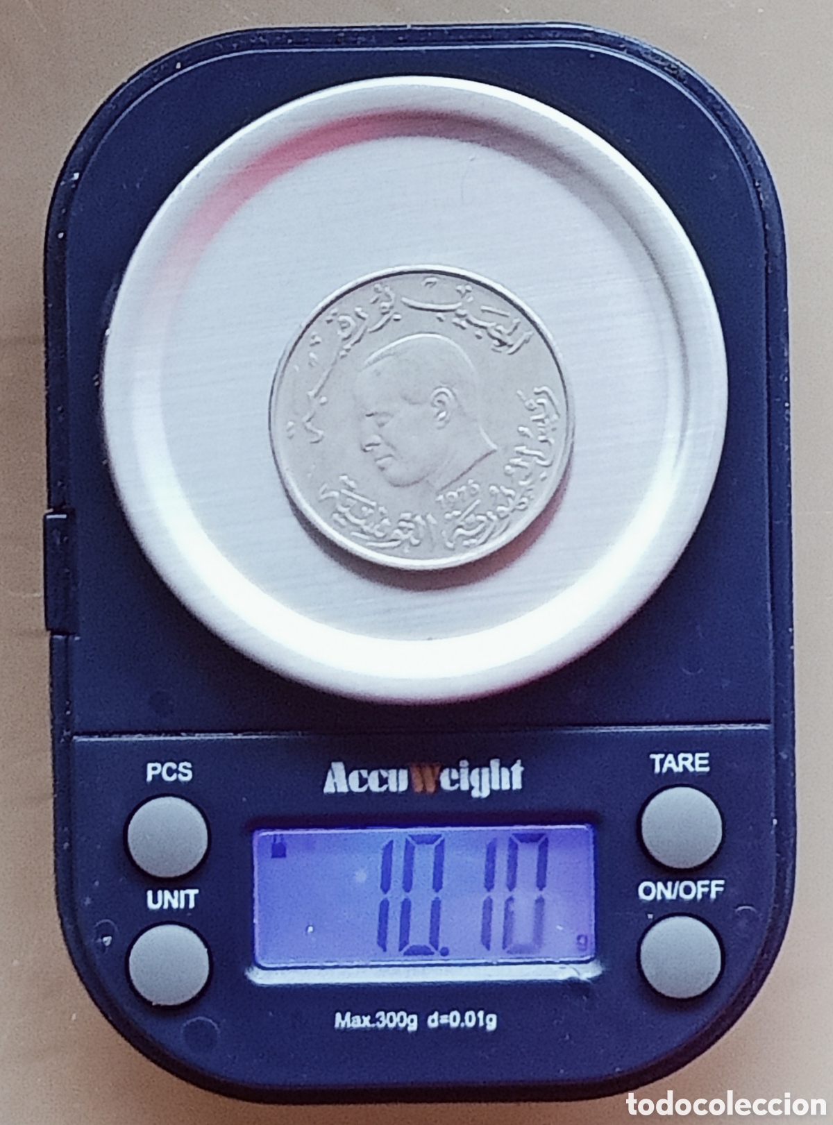 Monedas con errores: Moneda T&uacute;nez (1976) Rara variante - Foto 3