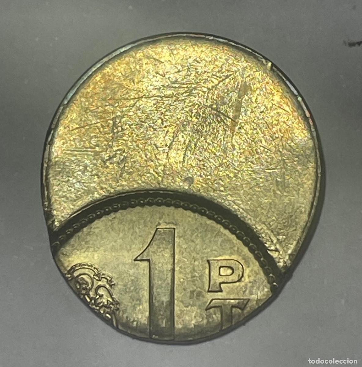 Monedas con errores: * ERROR * 1 peseta 1980. DESPLAZADA - Foto 2