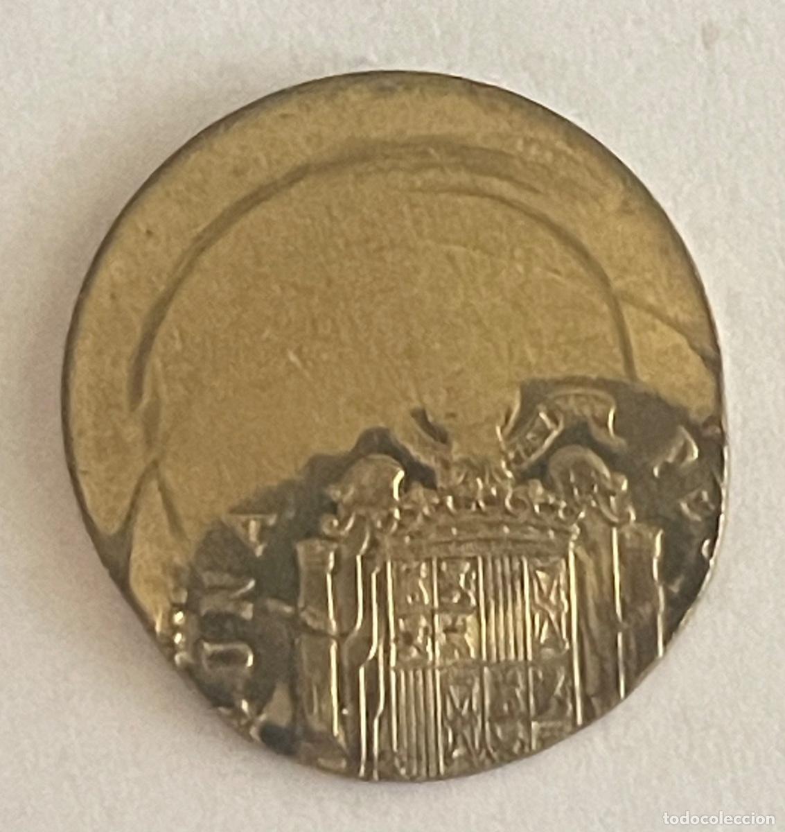 Monedas con errores: * ERROR * 1 peseta 1975. DESPLAZADA - Foto 1