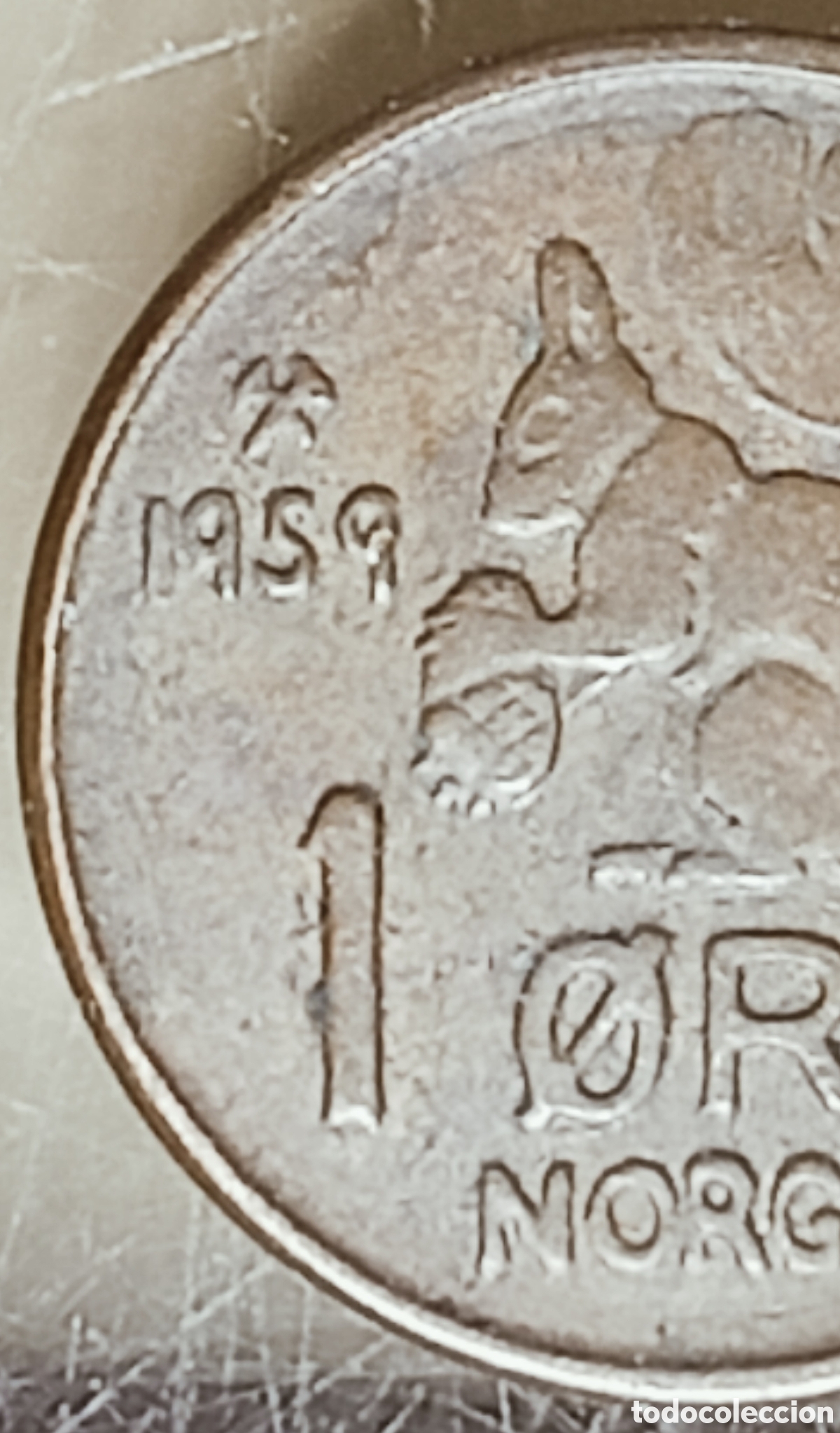 Monedas con errores: Moneda Noruega (1959) Error M&uacute;ltiple - Foto 3