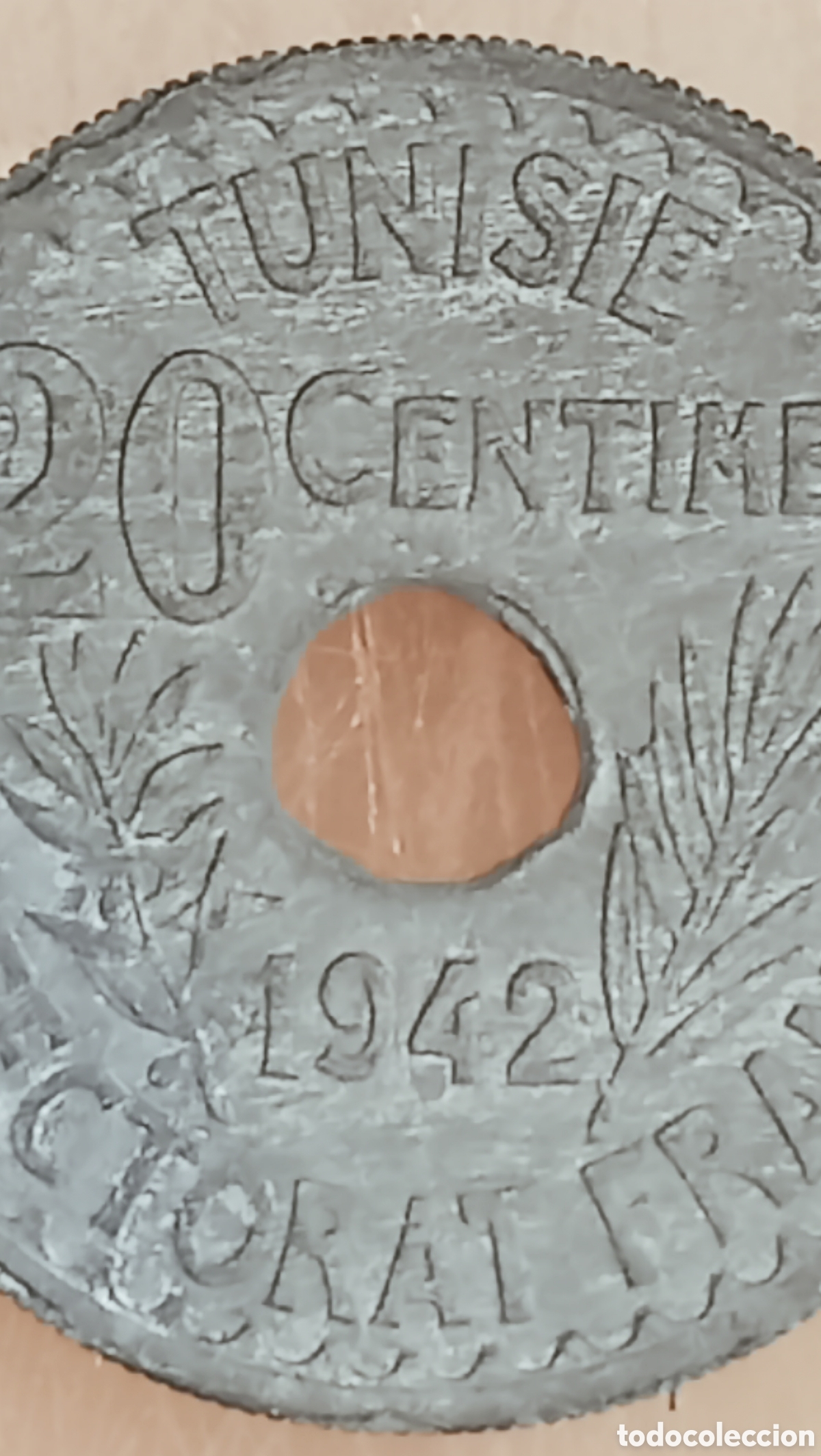 Monedas con errores: Moneda T&uacute;nez-1942&rdquo;SC&rdquo; Error de Acu&ntilde;aci&oacute;n - Foto 2