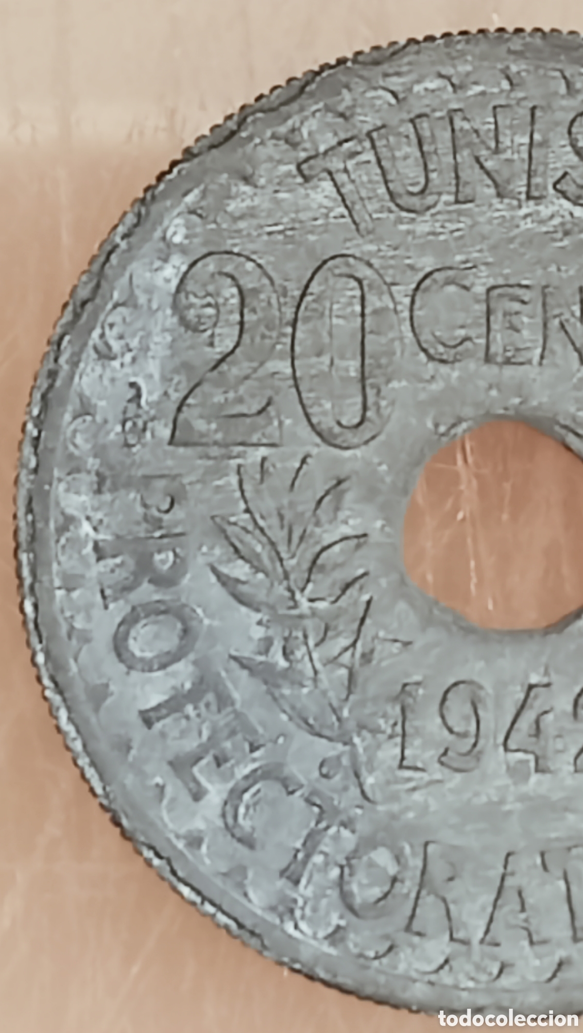 Monedas con errores: Moneda T&uacute;nez-1942&rdquo;SC&rdquo; Error de Acu&ntilde;aci&oacute;n - Foto 3
