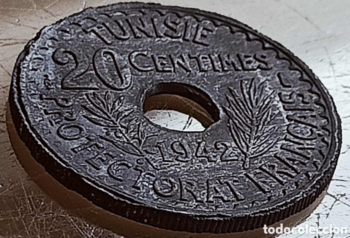 Monedas con errores: Moneda T&uacute;nez-1942&rdquo;SC&rdquo; Error de Acu&ntilde;aci&oacute;n - Foto 25
