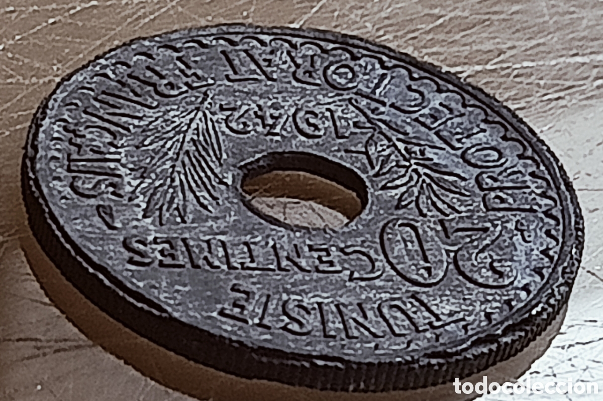 Monedas con errores: Moneda T&uacute;nez-1942&rdquo;SC&rdquo; Error de Acu&ntilde;aci&oacute;n - Foto 27
