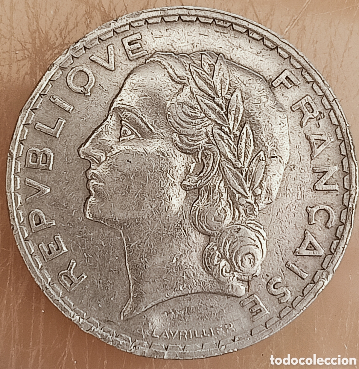 Monedas con errores: Moneda Francia(1933) ERROR COMBINADO - Foto 1