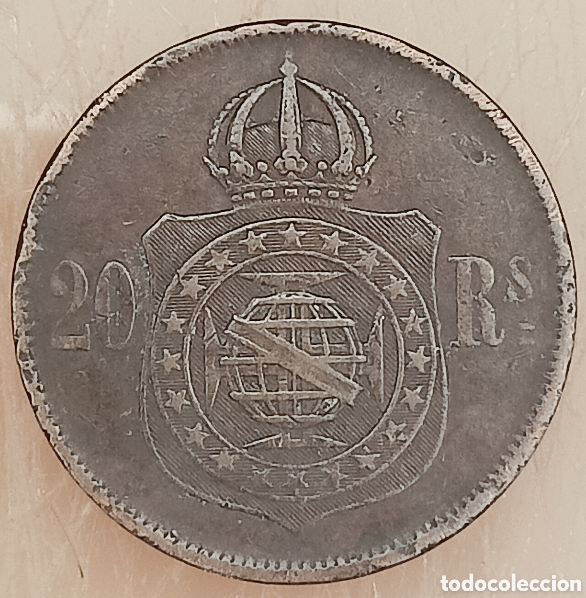 Monedas con errores: Moneda Brasil (1870) Rareza - Foto 2