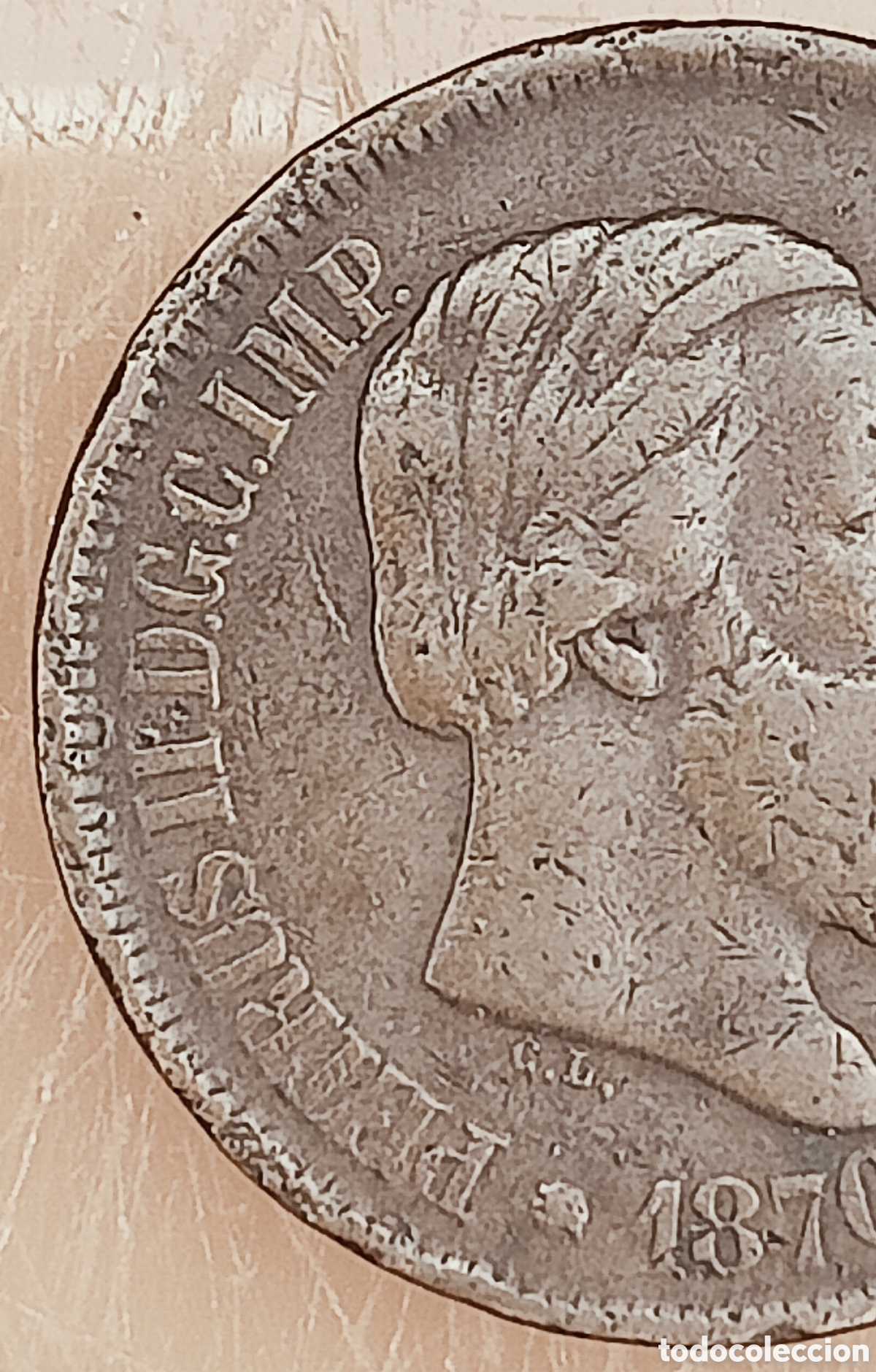 Monedas con errores: Moneda Brasil (1870) Rareza - Foto 4
