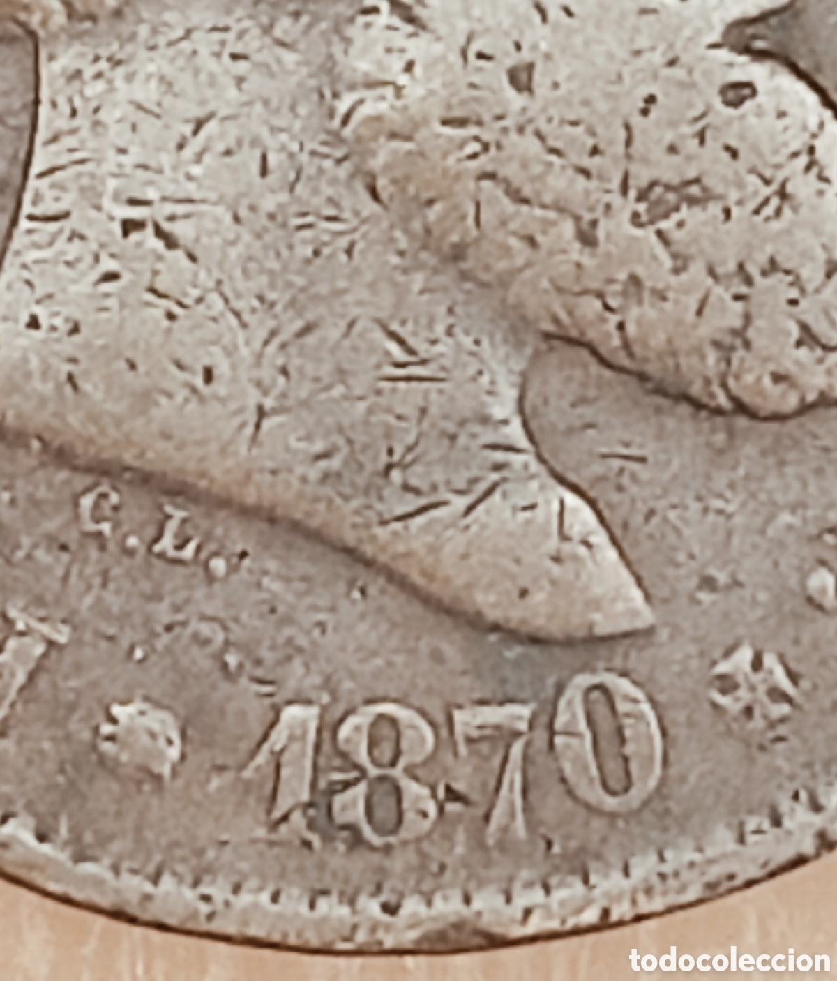 Monedas con errores: Moneda Brasil (1870) Rareza - Foto 6