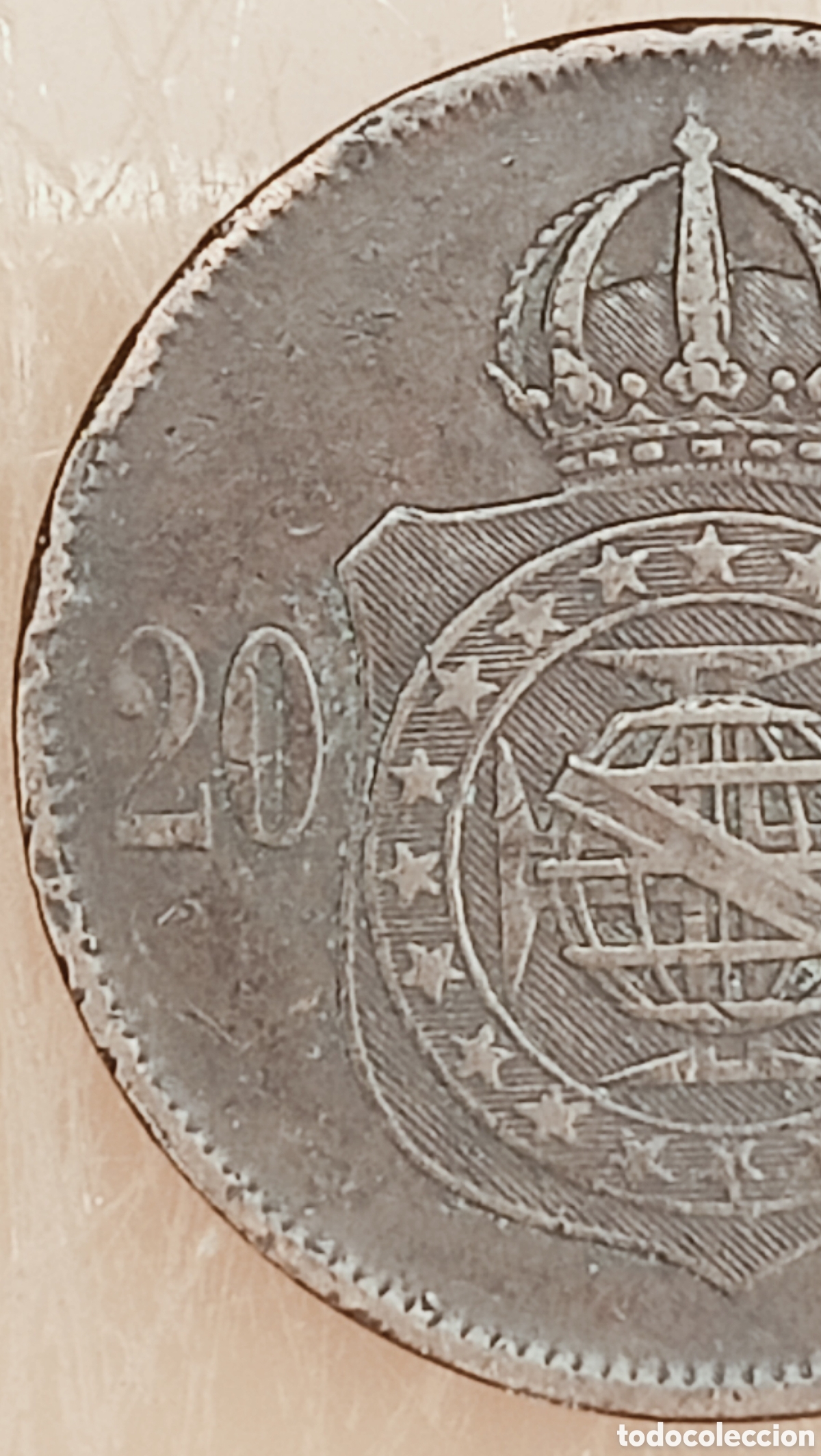 Monedas con errores: Moneda Brasil (1870) Rareza - Foto 9
