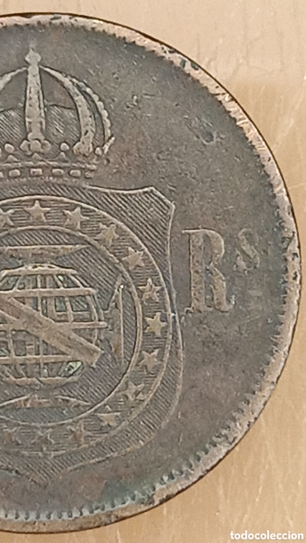 Monedas con errores: Moneda Brasil (1870) Rareza - Foto 10