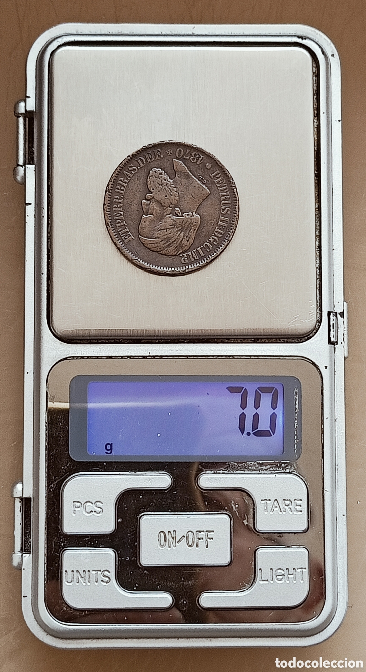 Monedas con errores: Moneda Brasil (1870) Rareza - Foto 13