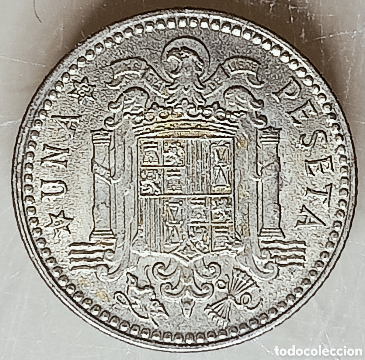 Monedas con errores: Moneda Espa&ntilde;a (1 peseta-1953*60) var&iacute;ante - Foto 2