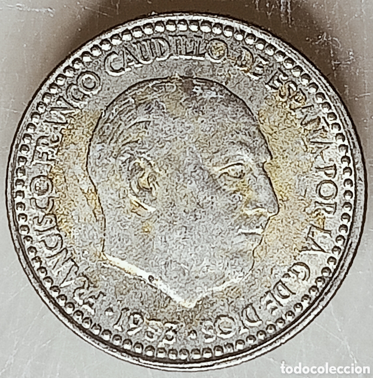 Monedas con errores: Moneda Espa&ntilde;a (1 peseta-1953*60) var&iacute;ante - Foto 1