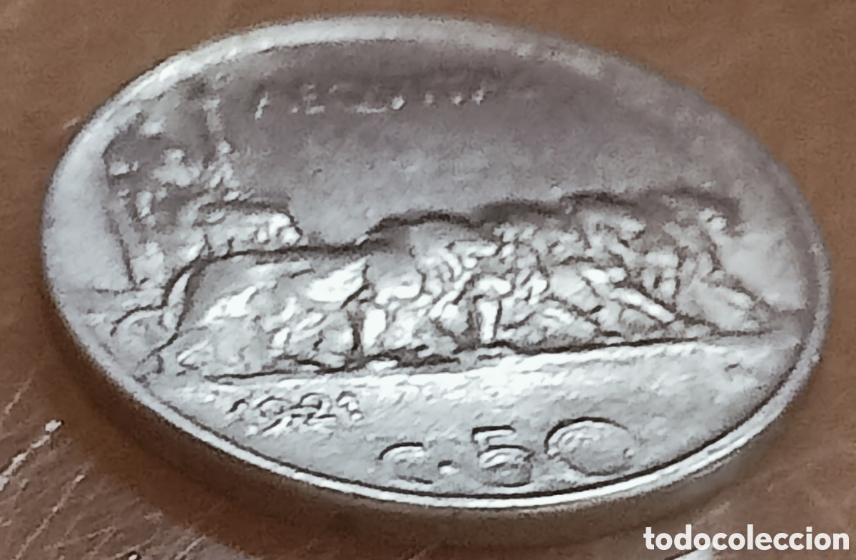 Monedas con errores: Moneda Italia (1921) Error Mec&aacute;nico - Foto 25