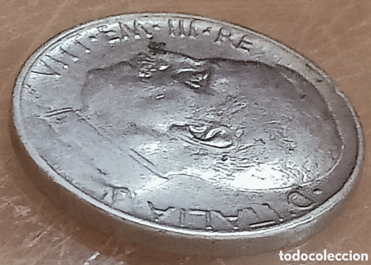 Monedas con errores: Moneda Italia (1921) Error Mec&aacute;nico - Foto 28