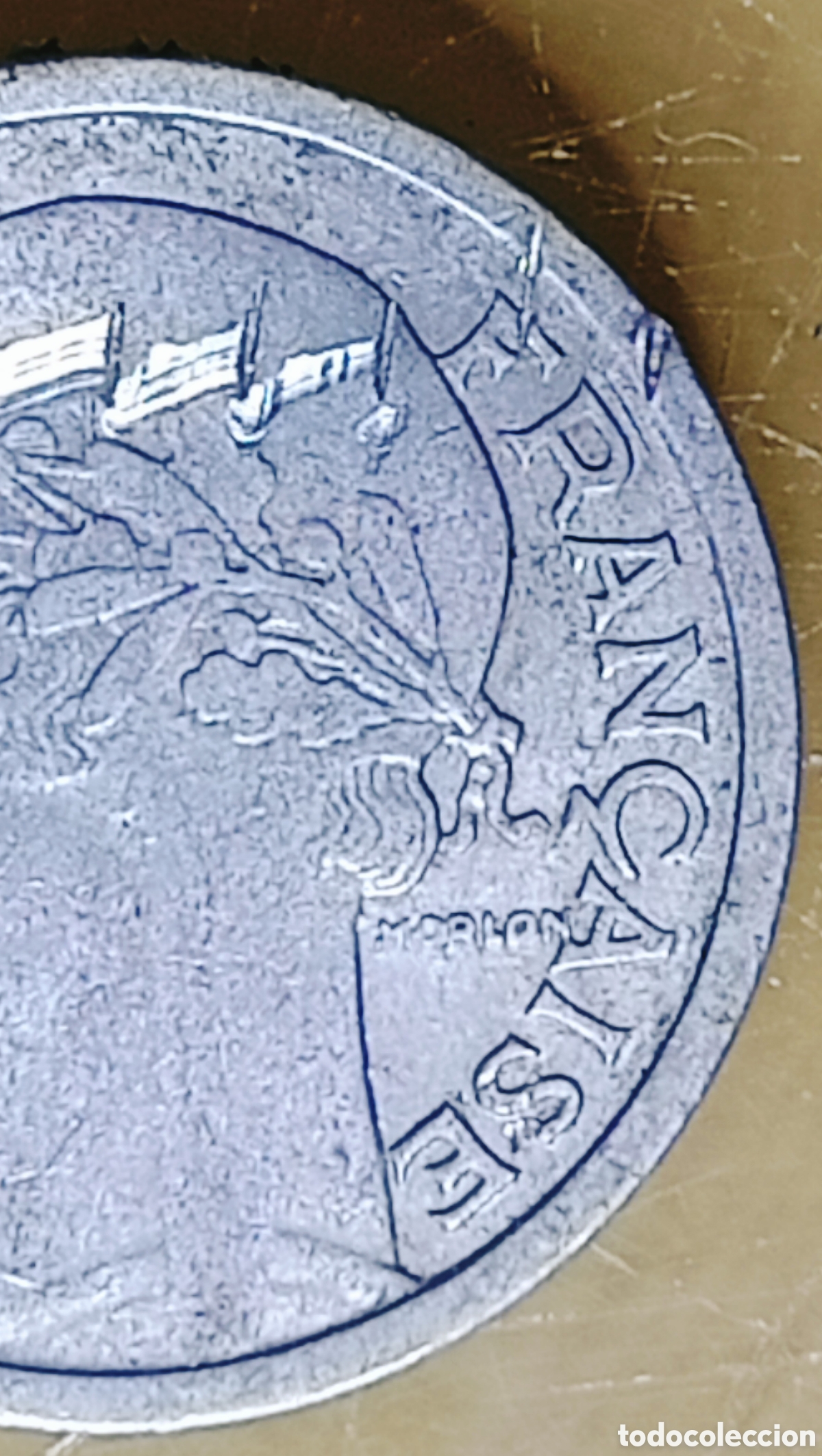 Monedas con errores: Moneda Francia (1957*B) error m&uacute;ltiple - Foto 4