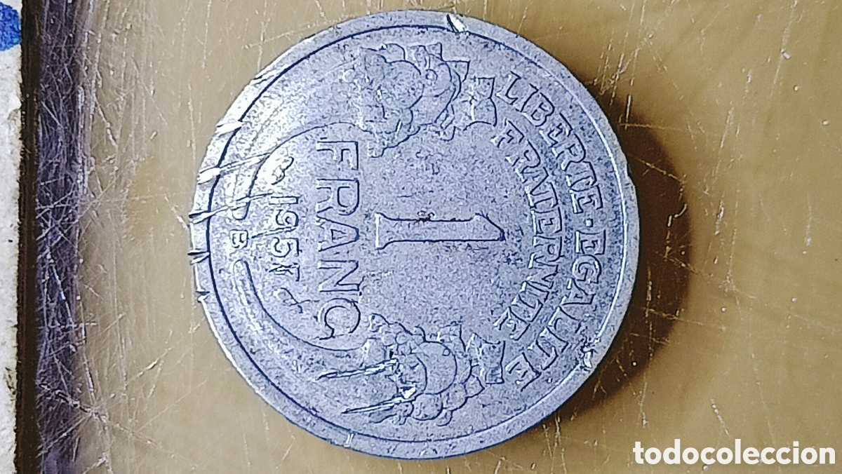 Monedas con errores: Moneda Francia (1957*B) error m&uacute;ltiple - Foto 10