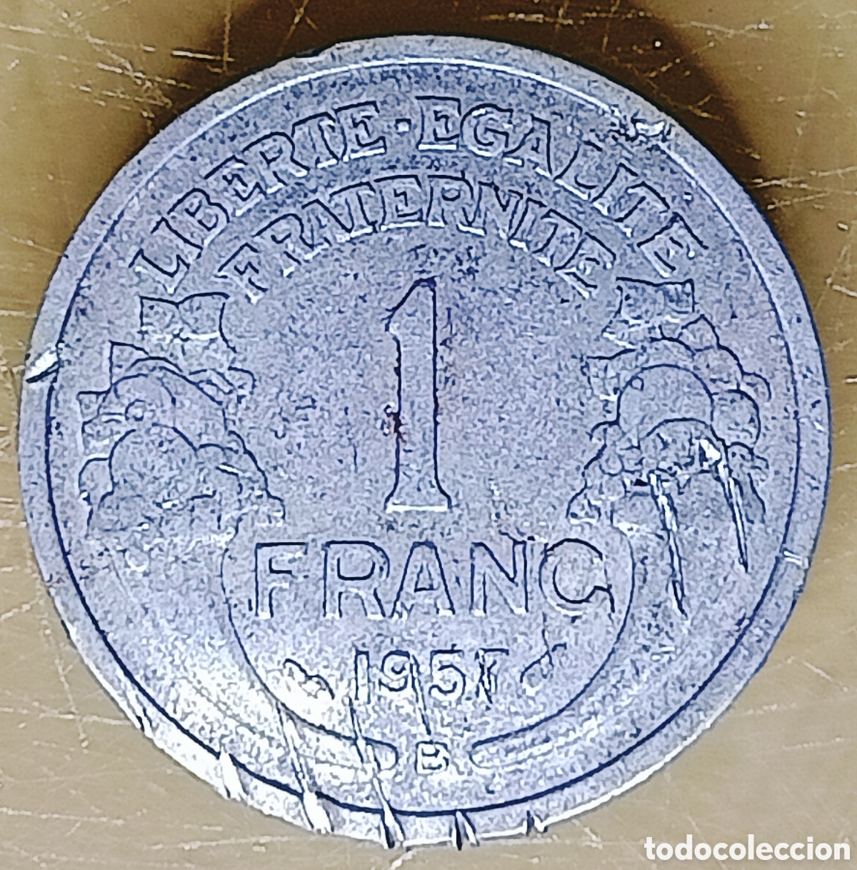 Monedas con errores: Moneda Francia (1957*B) error m&uacute;ltiple - Foto 11