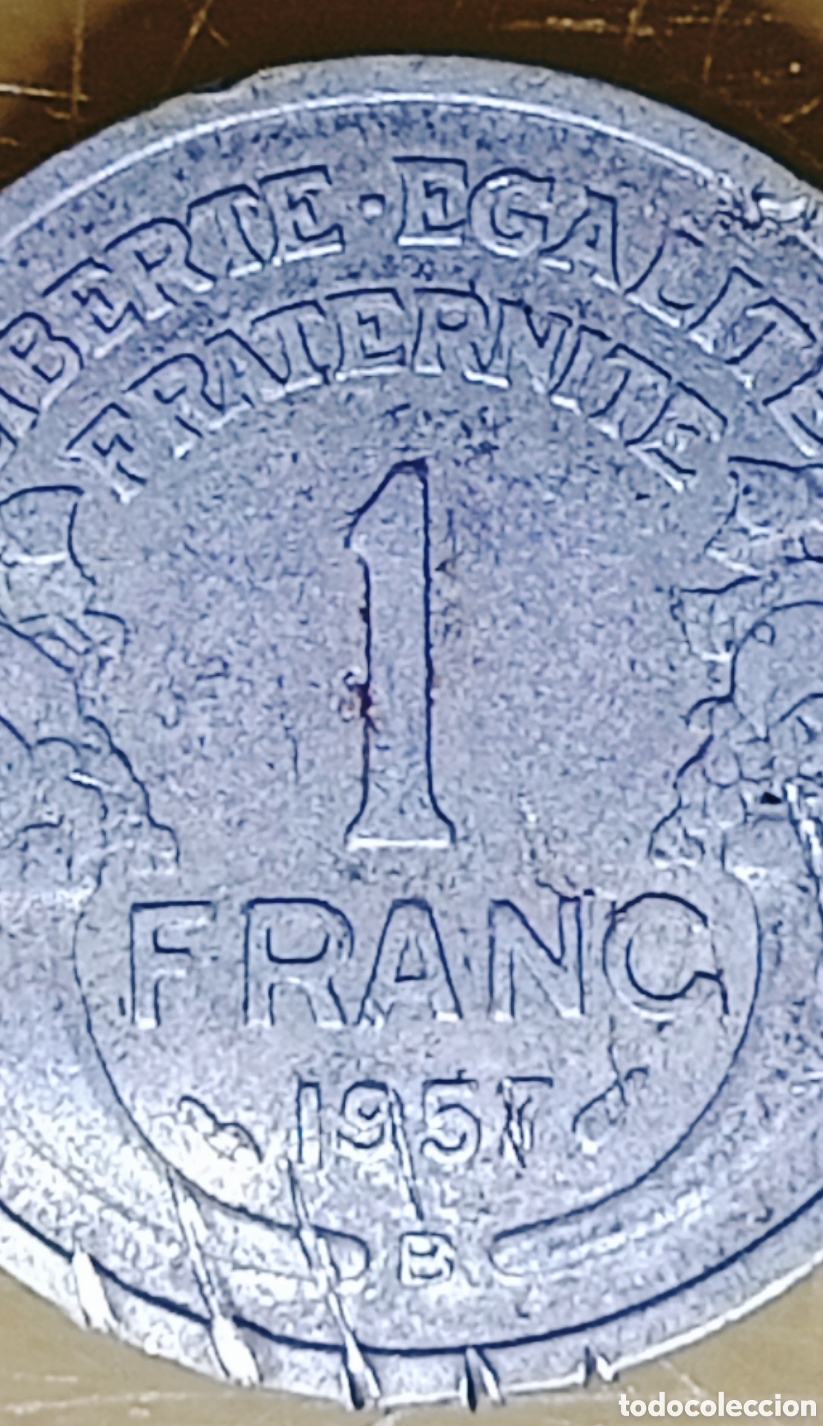 Monedas con errores: Moneda Francia (1957*B) error m&uacute;ltiple - Foto 12