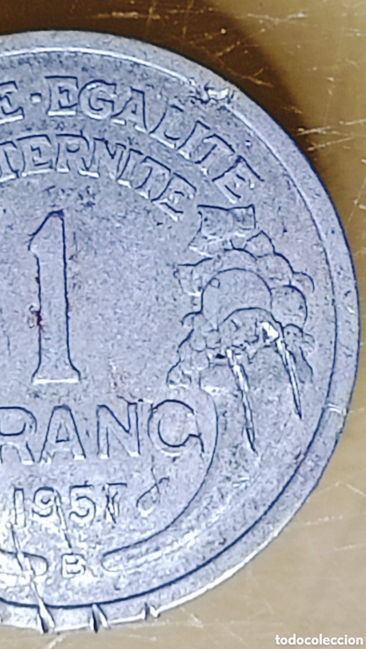 Monedas con errores: Moneda Francia (1957*B) error m&uacute;ltiple - Foto 13