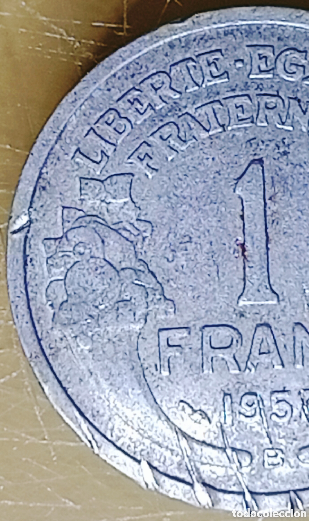 Monedas con errores: Moneda Francia (1957*B) error m&uacute;ltiple - Foto 14