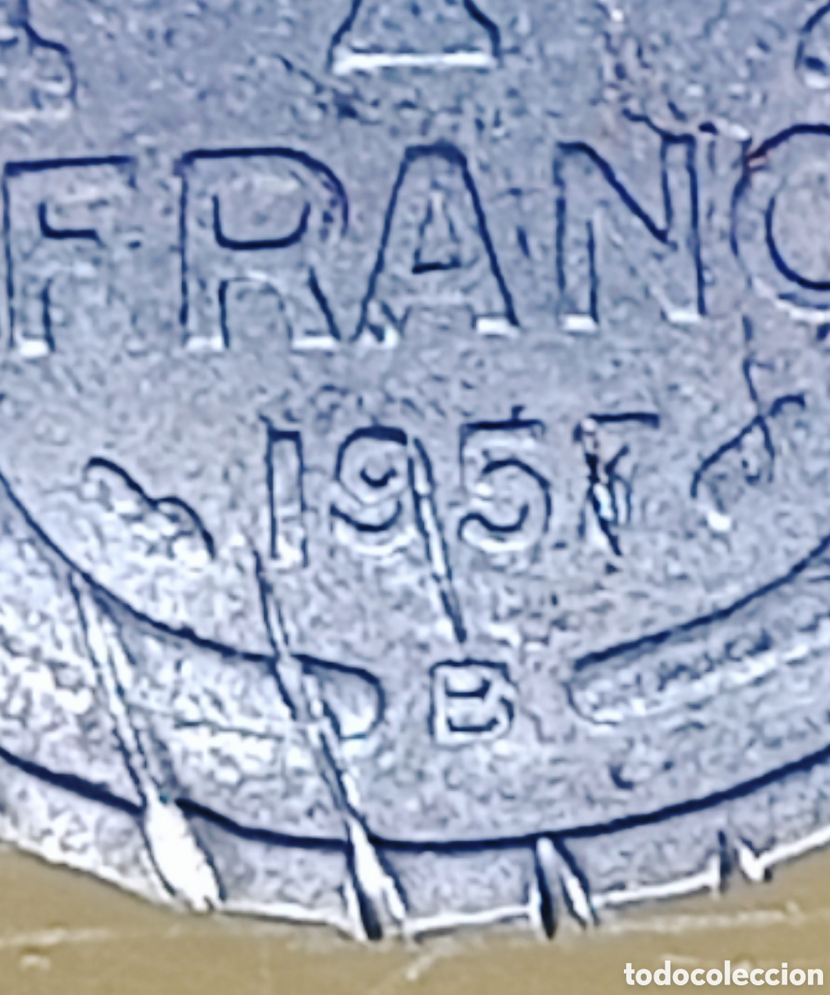 Monedas con errores: Moneda Francia (1957*B) error m&uacute;ltiple - Foto 15