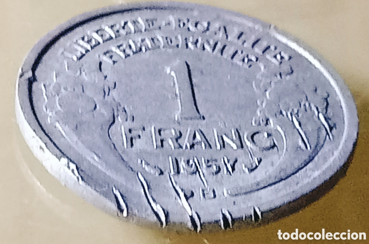 Monedas con errores: Moneda Francia (1957*B) error m&uacute;ltiple - Foto 25