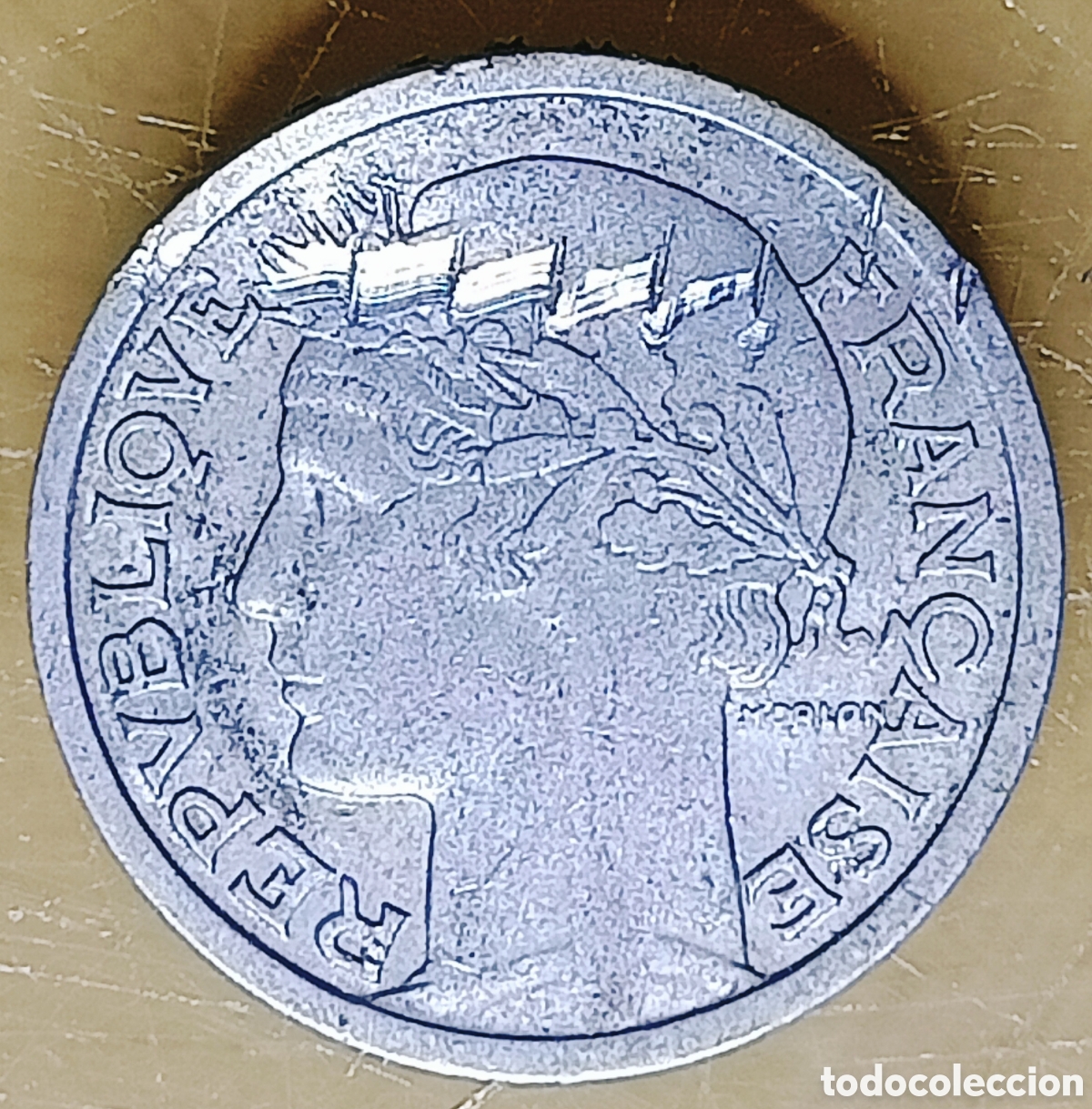 Monedas con errores: Moneda Francia (1957*B) error m&uacute;ltiple - Foto 1