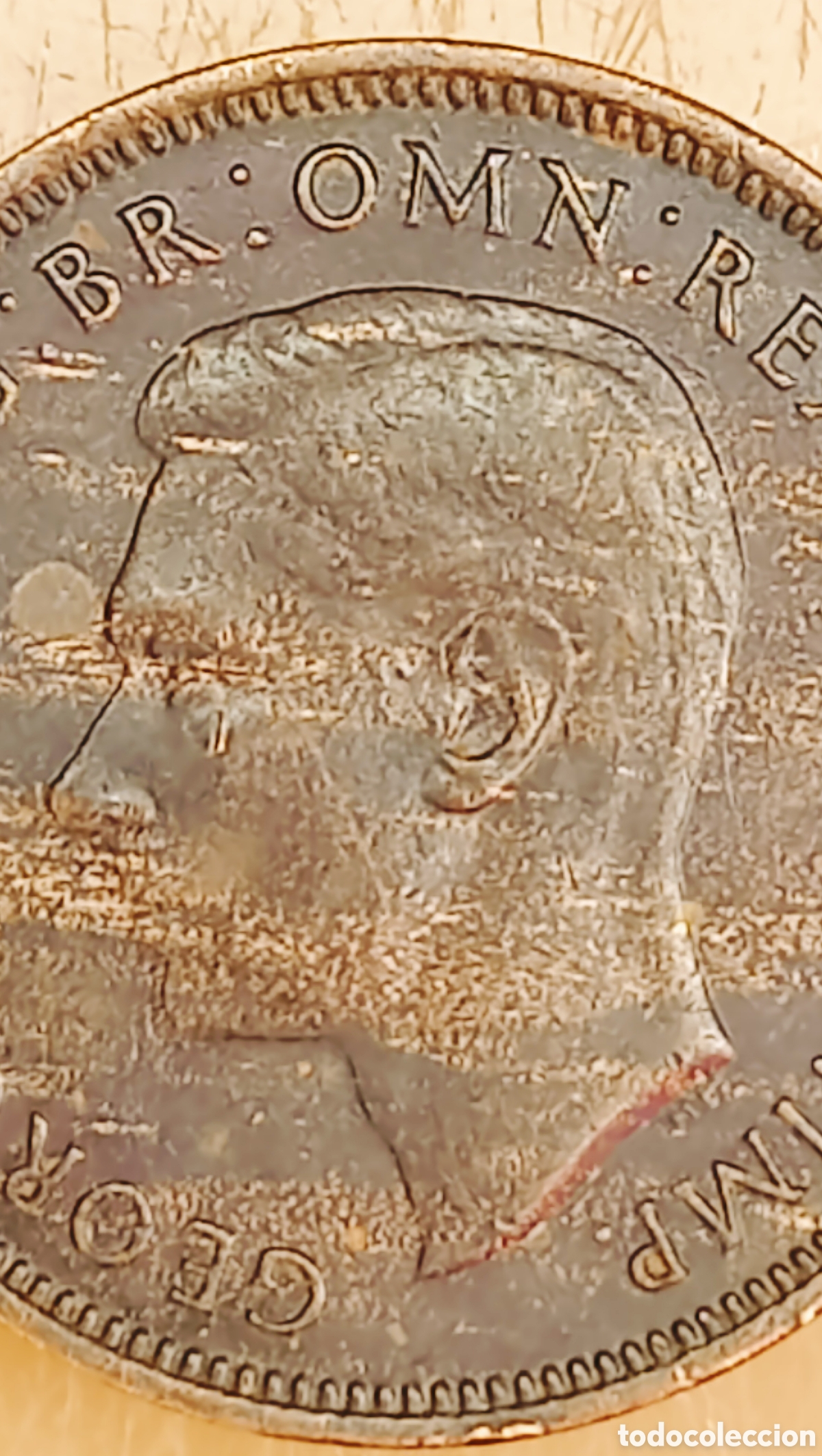 Monedas con errores: Moneda Reino Unido (1945) error - Foto 2