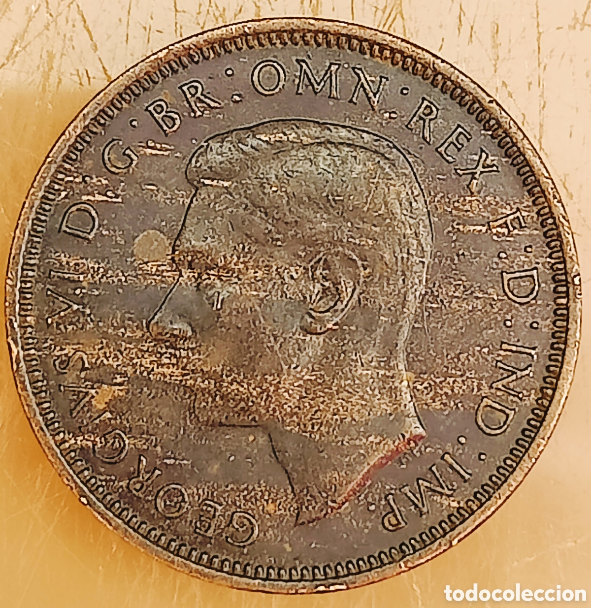 Monedas con errores: Moneda Reino Unido (1945) error - Foto 1