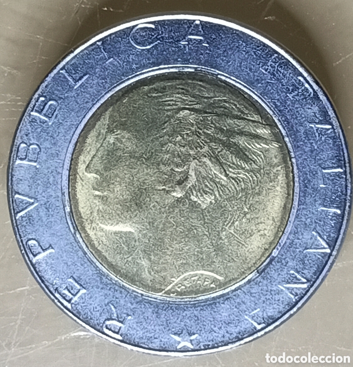 Monedas con errores: Moneda Italia (1989) error m&uacute;ltiple - Foto 2