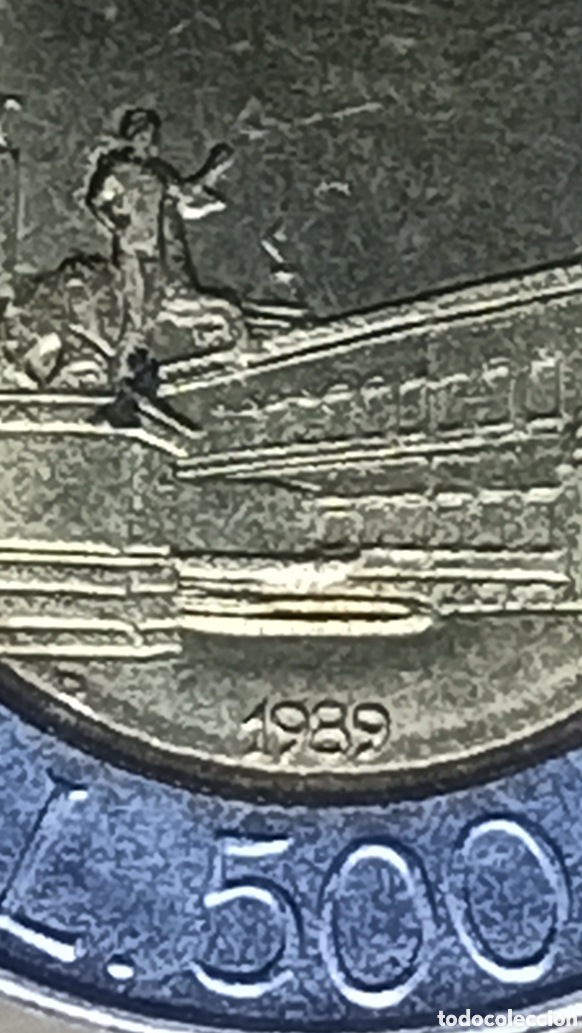 Monedas con errores: Moneda Italia (1989) error m&uacute;ltiple - Foto 6