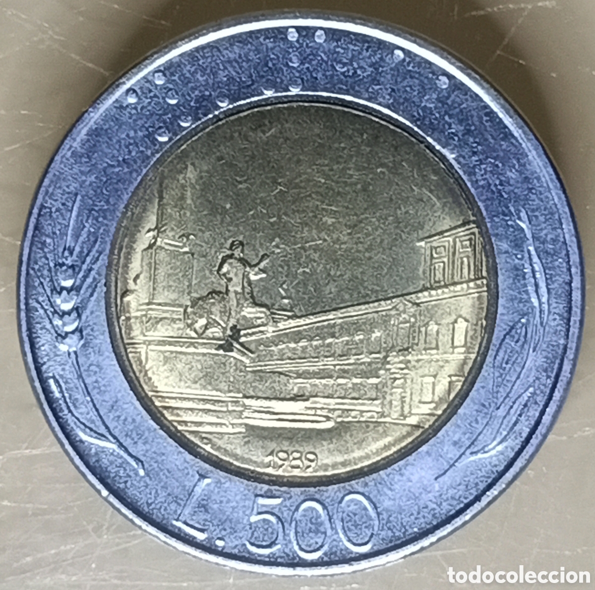Monedas con errores: Moneda Italia (1989) error m&uacute;ltiple