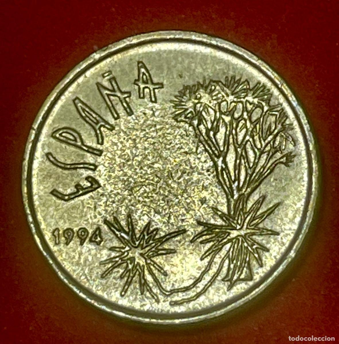 Monedas con errores: * ERROR RARISIMO * 25 Pesetas 1994 SIN TALADRO CENTRAL
