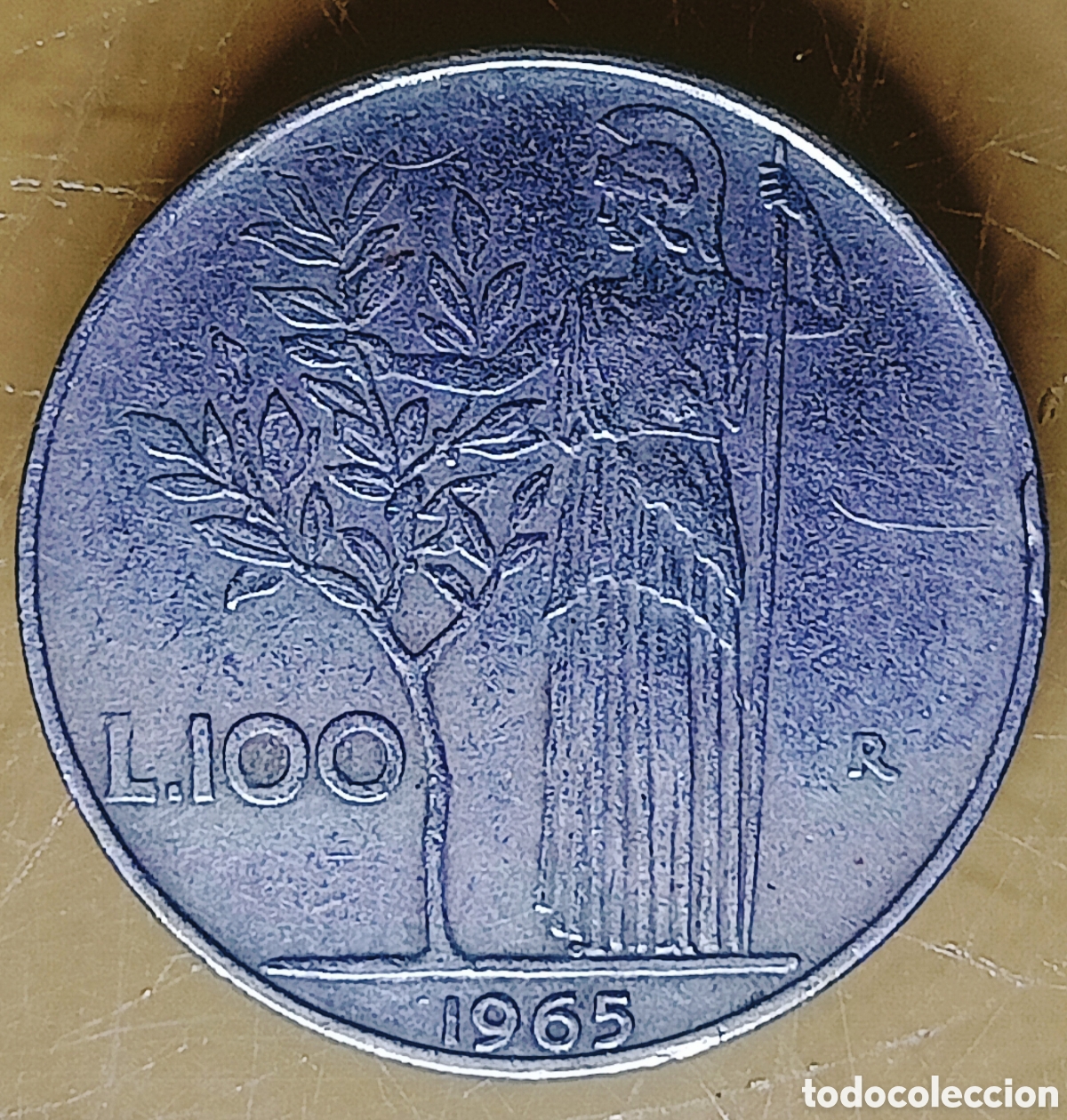 Monedas con errores: Moneda Italia (1965) raro error - Foto 2