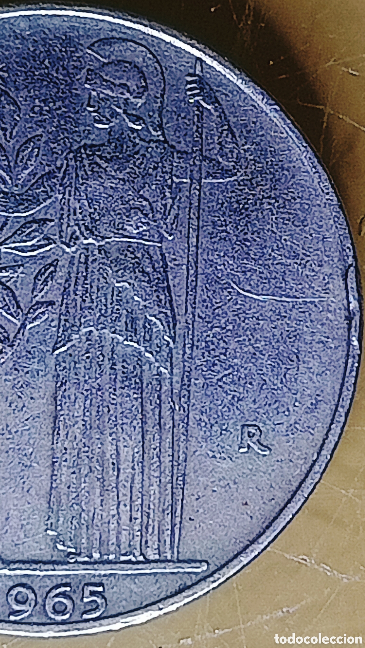 Monedas con errores: Moneda Italia (1965) raro error - Foto 9