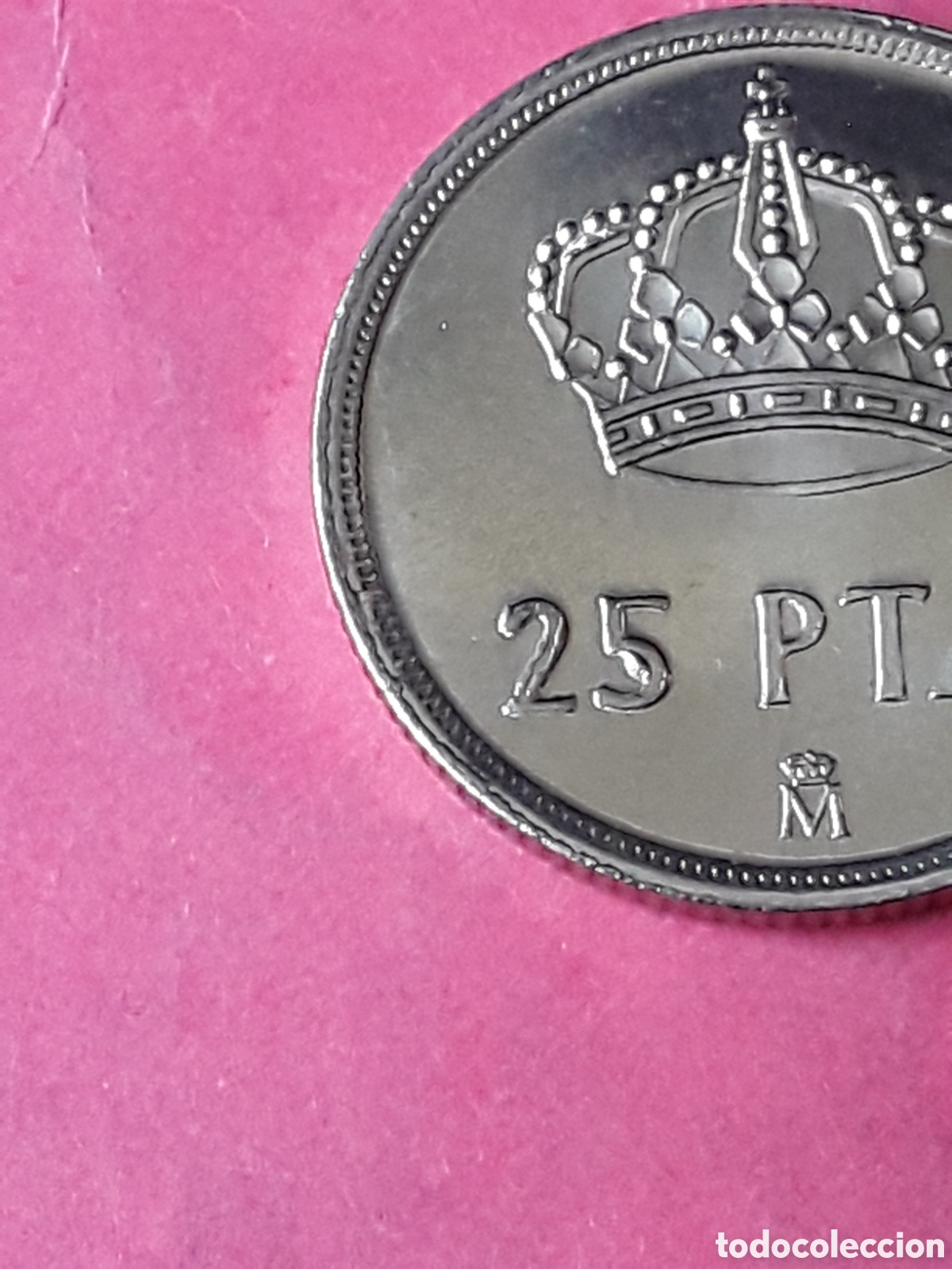 Monedas con errores: ERROR 25 PESETAS 1982. PUNTO DENTRO DEL 5. SIN CIRCULAR - Foto 3