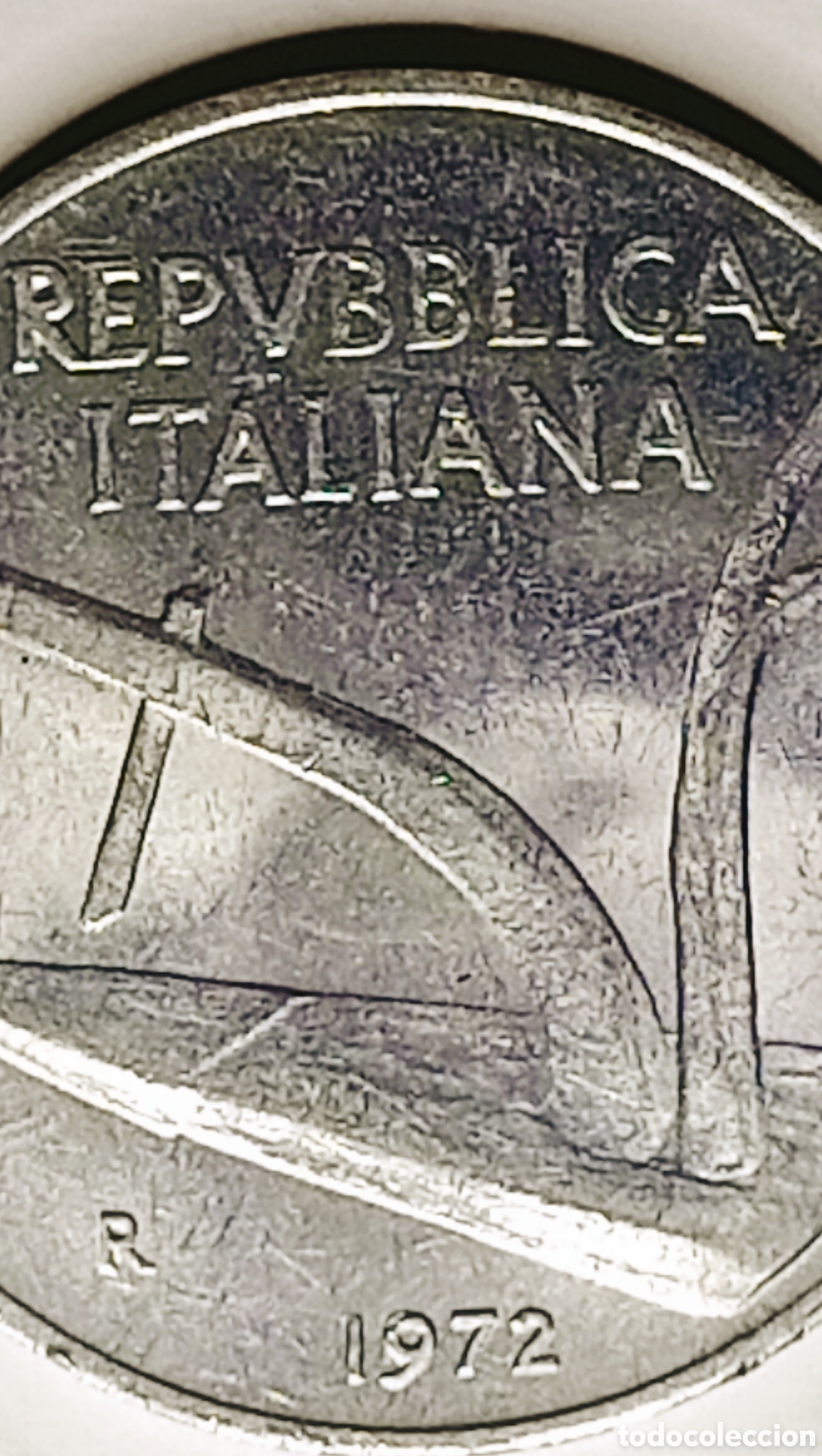 Monedas con errores: Moneda Italia (1972) var&iacute;ante - Foto 2