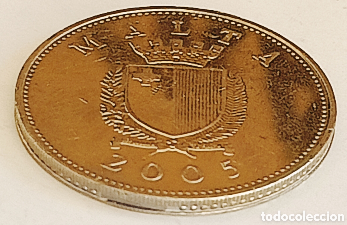 Monedas con errores: Moneda Malta (2005) ERROR