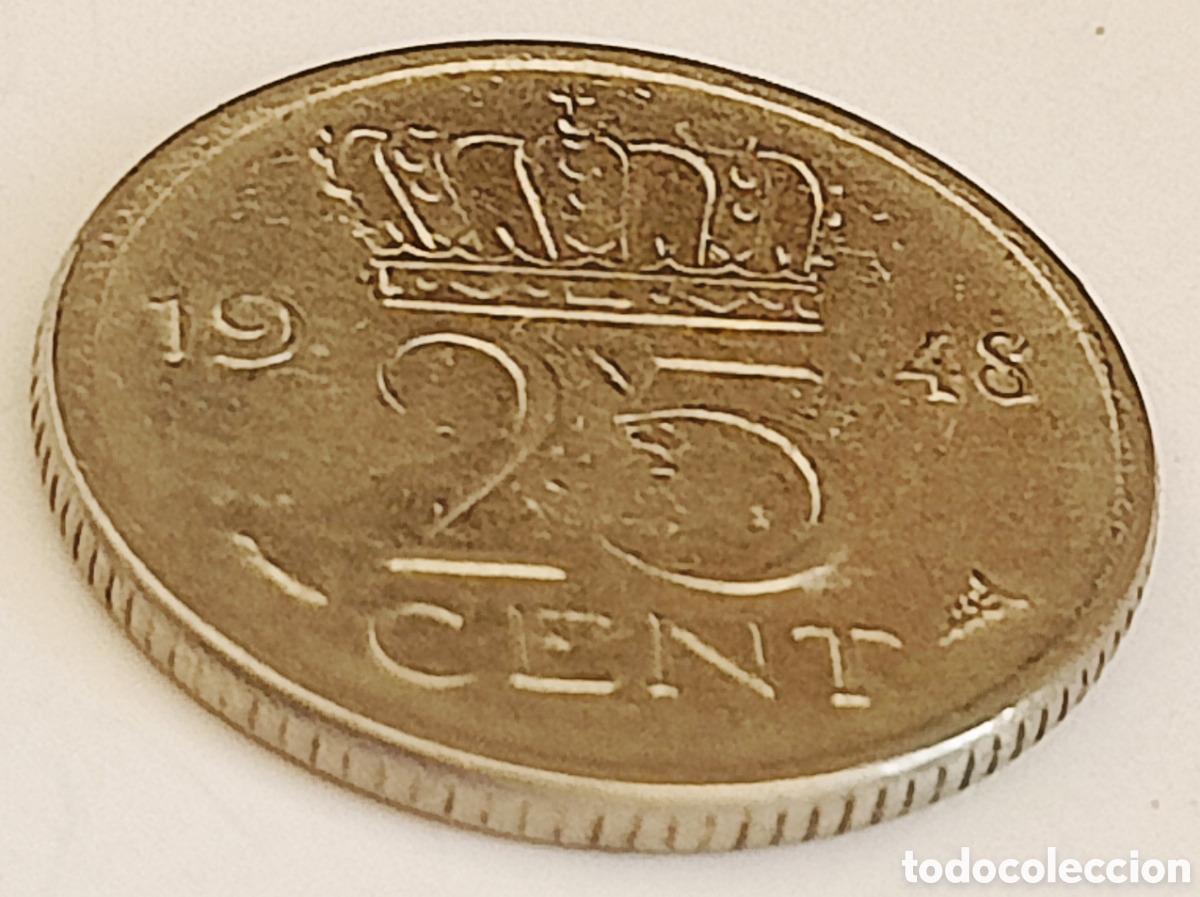 Monedas con errores: Moneda Pa&iacute;ses Bajos (1948) errores - Foto 22