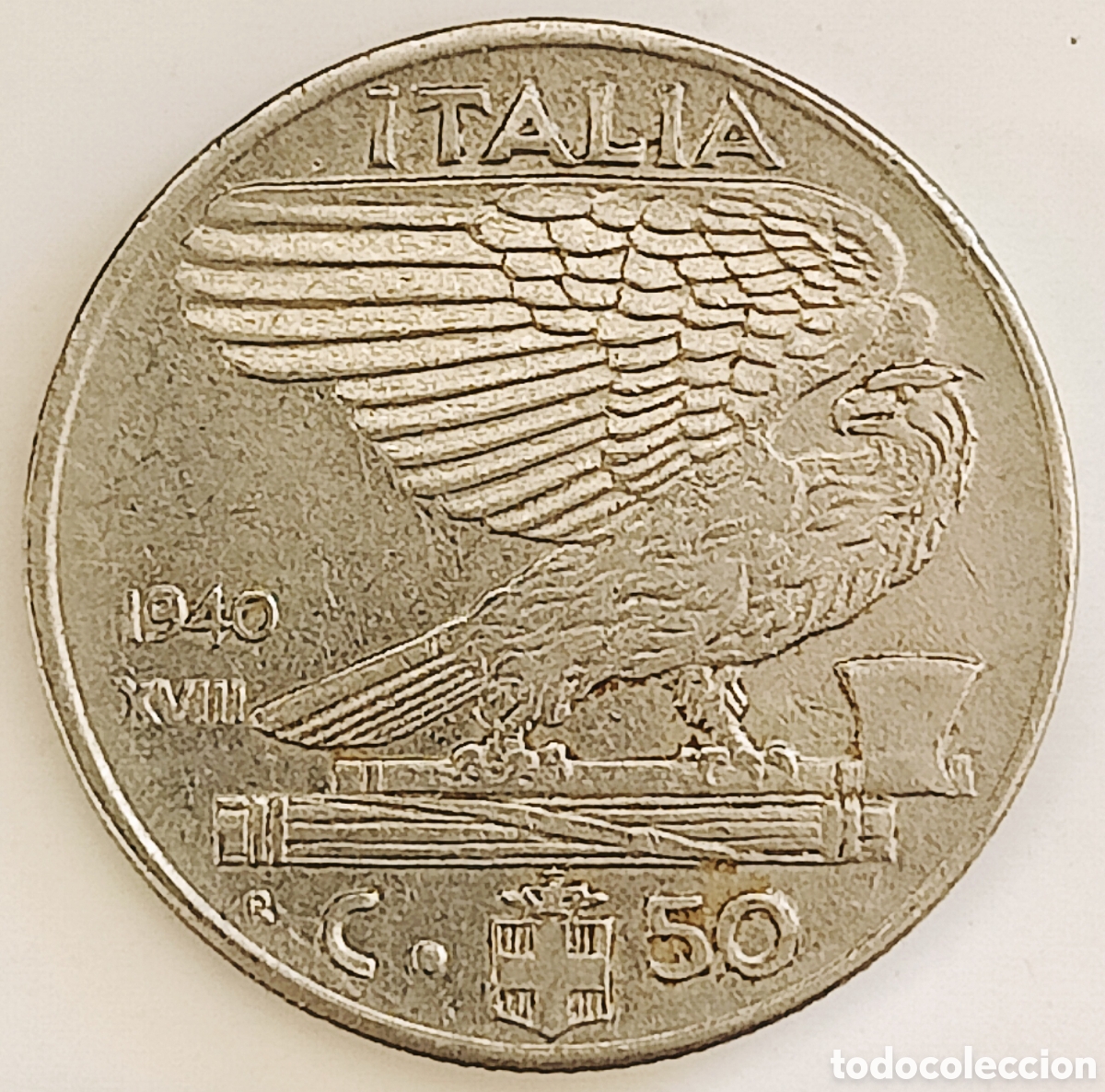 Monedas con errores: Moneda Italia (1940) ERROR M&Uacute;LTIPLE - Foto 2