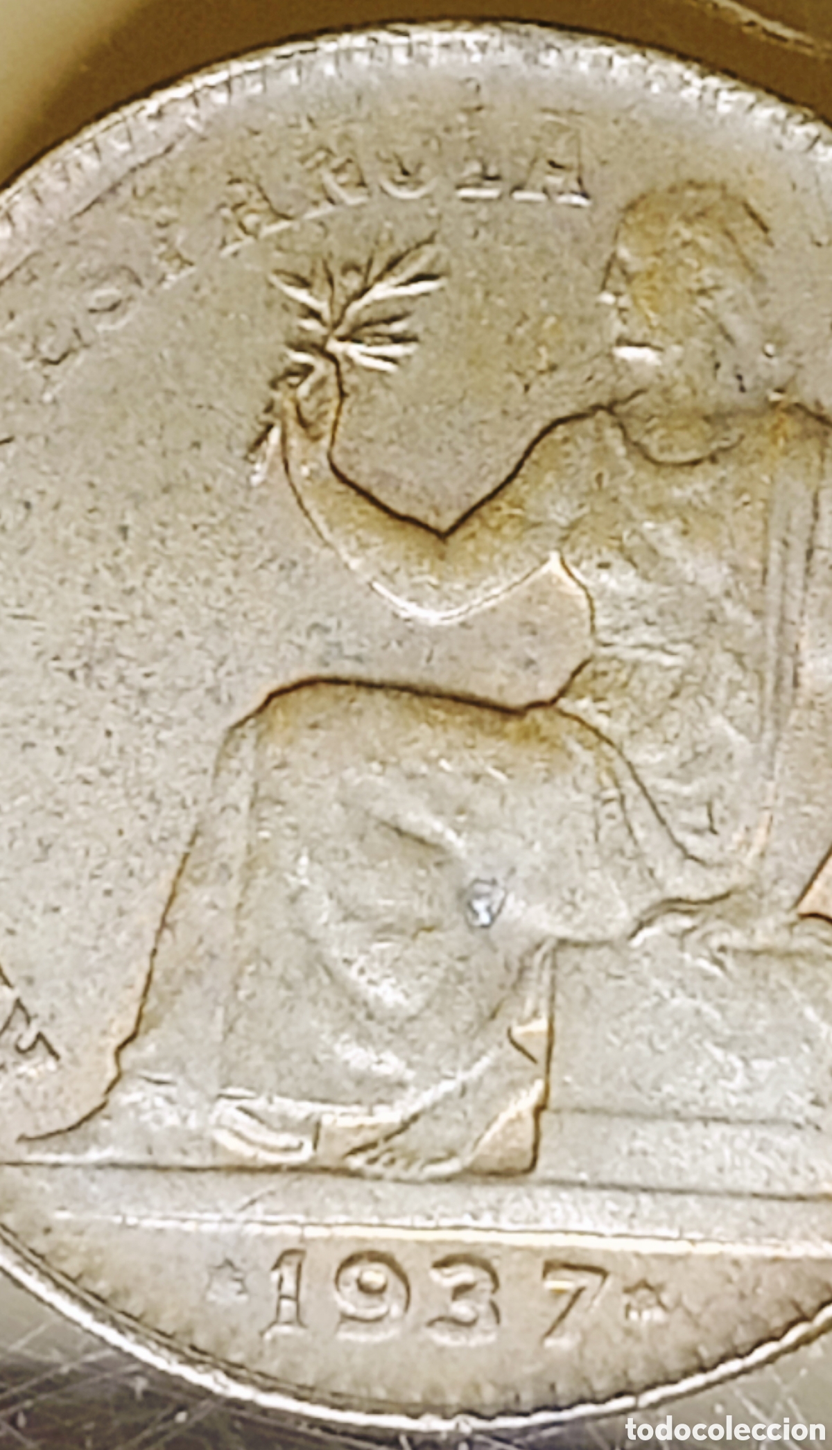 Monedas con errores: Moneda Espa&ntilde;a (1937) error y var&iacute;ante - Foto 4
