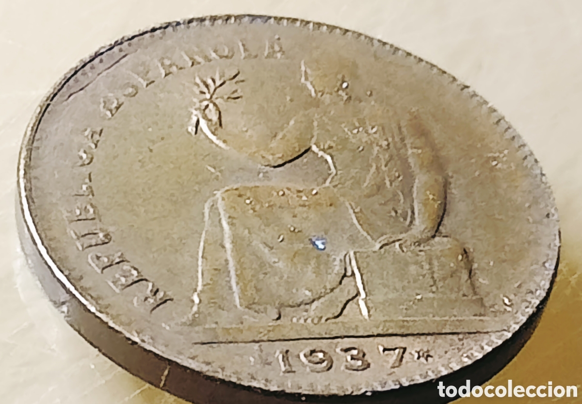 Monedas con errores: Moneda Espa&ntilde;a (1937) error y var&iacute;ante - Foto 29
