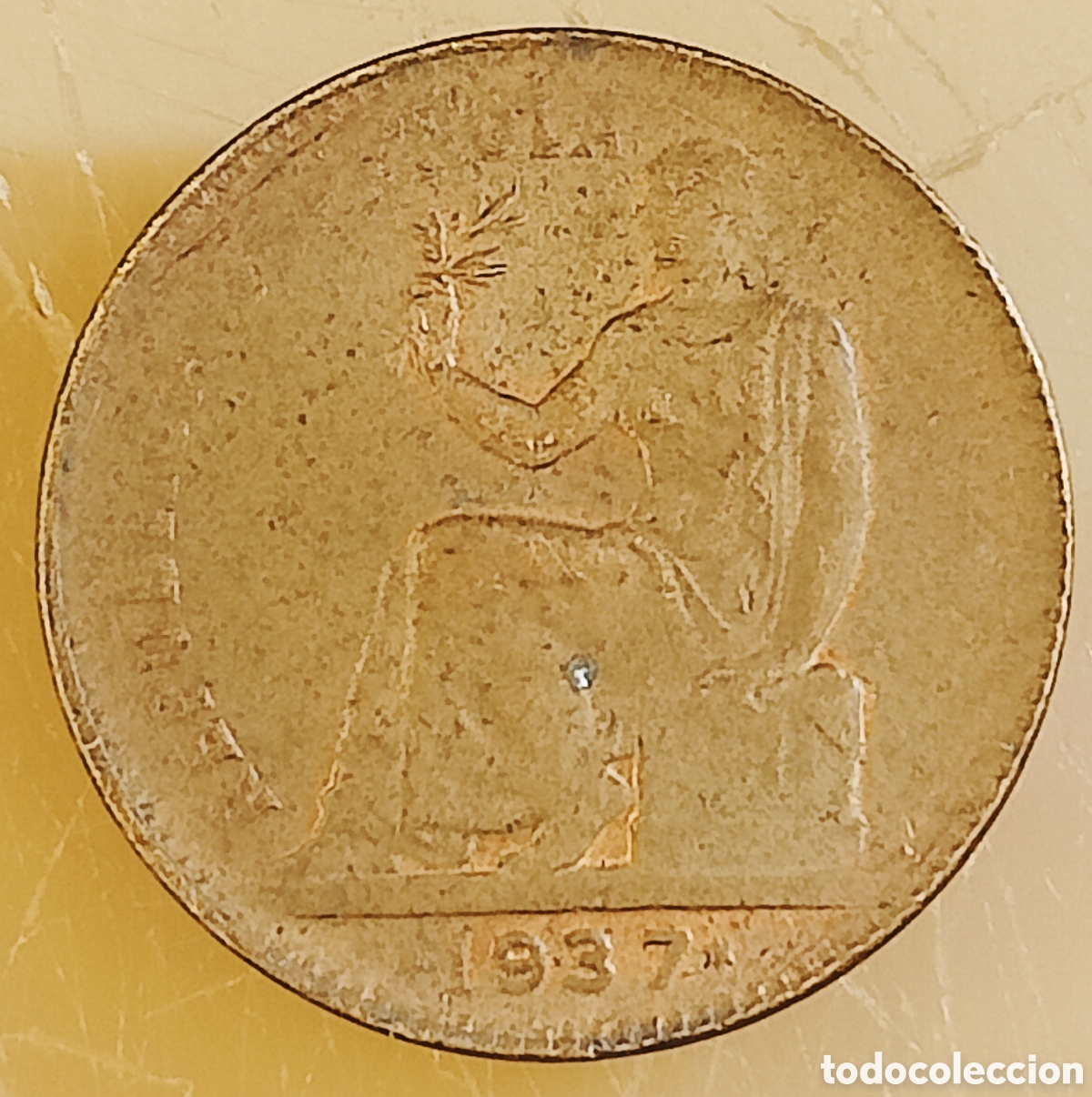 Monedas con errores: Moneda Espa&ntilde;a (1937) error y var&iacute;ante