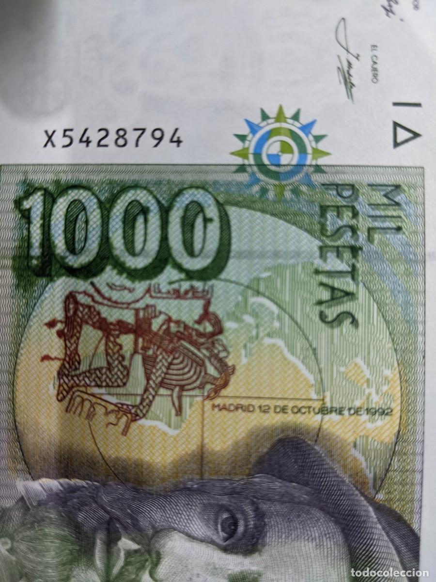 Monedas con errores: Billete de mil pesetas de 1992 doble error de fabricaci&oacute;n - Foto 10