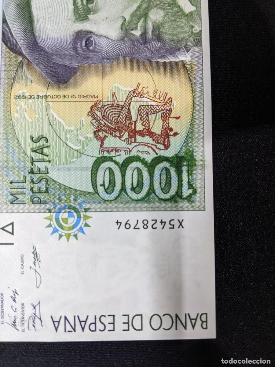 Monedas con errores: Billete de mil pesetas de 1992 doble error de fabricaci&oacute;n - Foto 11
